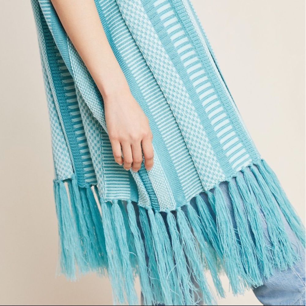Anthropologie Fringed Kimono One Size - Picture 2 of 6